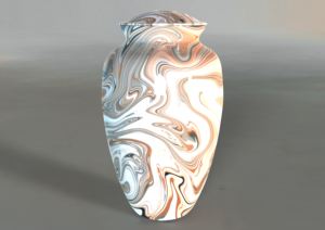 การออกแบบสำหรับผู้ใหญ่ทำจากอลูมิเนียมพร้อมถุงกำมะหยี่ทำจากโลหะดีไซน์สำหรับการเผาศพด้วยเนื้อหินอ่อนที่ไม่เหมือนใคร - Product Image 3