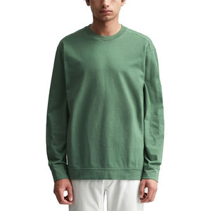 Diseñador de algodón en blanco Unisex tela de lana gráfico Logo estampado bordado de gran tamaño liso personalizado cuello redondo hombres sudaderas - Product Image 3