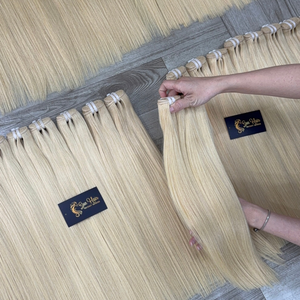 Extensiones de Cabello Humano Vietnamita de la Marca Sun Hair Company, Color Rubio 613, Alineadas con la Cutícula, Doble Trama, Cabello Virgen para Pelucas - Product Image 5