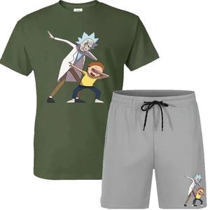 Camiseta lisa personalizada de dos piezas para hombre, chándal corto deportivo informal, conjunto corto de verano - Product Image 6