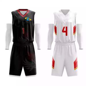 Nouveauté Uniforme de basket-ball de haute qualité avec matière en coton et polyester et uniforme de basket-ball à séchage rapide Couleur personnalisée - Product Image 5