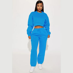 Chaud dernier Style personnalisé couleur unie femmes survêtement fabrication meilleure qualité Fitness Joggers en gros vêtements d'hiver survêtements - Product Image 1