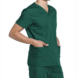 Combinaison médicale pour hommes, tissu en denim tissé à bas prix, extensible, détecteur d'aiguilles, personnalisable, tenue d'infirmière, hôpital, uniforme médical - Product Image 2