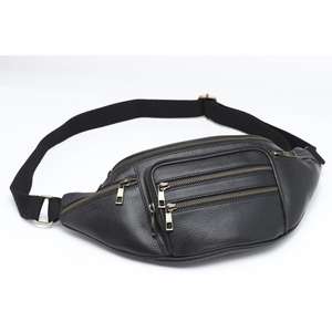 Riñonera de PU de lujo para mujer, bandolera portátil de viaje para exteriores, riñonera de cuero genuino de primera capa a la moda para hombre - Product Image 1