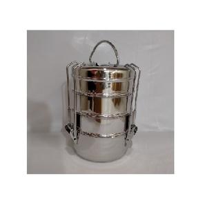 Hot Sale Indian Food Carrier Stainless Steel Lunch <b>Box</b> 3 Tier Tiffin <b>Box</b> With Handle From Dheer Brand With Best Quality - Product Image 1