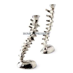 Embossed Designer Gold <b>Antique</b> Leaf Shape Table Ware Decorative Candle Holders Exclusive Quality Metal <b>Brass</b> Candle Holders - Product Image 3