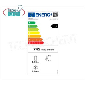 Équipement de réfrigération pour cuisine commerciale Forcar G-GN2100TNG, 282 L, 2 portes vitrées, température réglable. Modèle ventilé -2/+8°C - Réfrigéré - Product Image 2