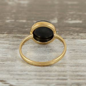 Hot Selling Gold Plated 925 Sterling Silver <b>Ring</b> Natural Black Onyx Gemstone Unique Style Fine Jewelry For Weddings - Product Image 2