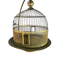 Cage à oiseaux en métal écologique faite à la main avec un design moderne pour la maison, le balcon, le patio ou l'affichage mural intérieur