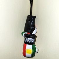 Guante de Boxeo Personalizado de Kurdistán con Logotipo, Cómodo, Antideslizante, con Cierre de Gancho y Bucle, Llavero de Cuero PU para Entrenamiento de Sparring, Regalo
