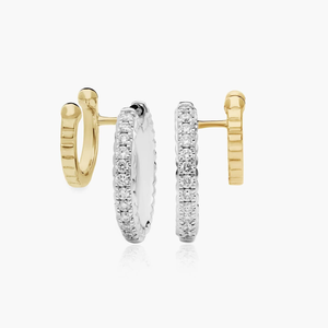 925 argent Moissanite diamant boucles d'oreilles créoles élégantes coupe ronde cerceaux étincelants pour les femmes, luxe bijoux de tous les jours cadeau pour amoureux - Product Image 2