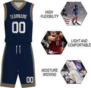Uniforme de baloncesto de sublimación unisex profesional personalizado de talla grande árbitro antibacteriano transpirable 100% poliéster - Product Image 1