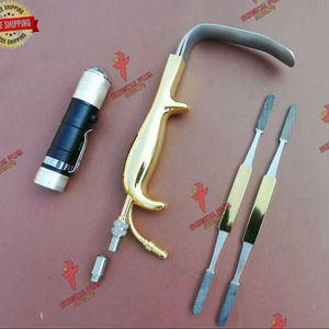 Ferriera Retractor <b>Fiber</b> <b>Optic</b> <b>light</b> Source & TC Nasal Rasp Breast Surgery - Product Image 1