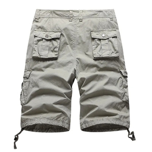 Seis bolsillos Hot Quality Summer 100% Cotton Half Short Pants para hombres Diseño personalizado Hombres Cargo Shorts Precio bajo en negro - Product Image 3