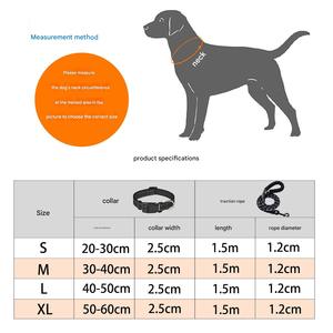 Teddy Golden Retriever Shiba Inu Husky Reflektierende Hunde leine Halsband Set Massives Nylon Extended Thicke ned Pet Halskette Set - Product Image 4