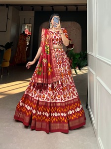 Lehenga choli โดย fabzone พิมพ์ลายผ้า tussar Silk patola ล่าสุด - Product Image 3