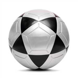 Ballon de football en cuir PU laminé régulier Surface texturée en polyuréthane durable 4 poignées Vessie enroulée en nylon Idéal 4 Entraînement et jeu - Product Image 4