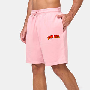 Nouveaux shorts décontractés tendance pour hommes en toile de coton noire, durables, respirants, séchage rapide, imperméables, avec logo personnalisé, teinture unie, été - Product Image 1