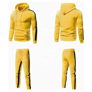 Custom Heavyweight Men's Winter Tracksuit Breathable Hoodie <b>Sweatpants</b> Stand Collar Drawstring Closure Solid Pattern Gym Wear - Product Image 6