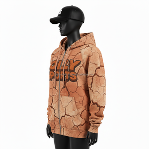 <b>Women</b> Full Zip Hoodie 300GSM Cozy Fleece Desert Style Print Custom Logo Sublimation Warm Casual Outerwear <b>zipper</b> basics <b>hoodies</b> - Product Image 4