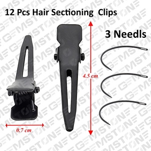 Kit d'outils multifonctions à 2 trous pour la raie et la coupe des cheveux avec boucle, ciseaux et pinces. - Product Image 4