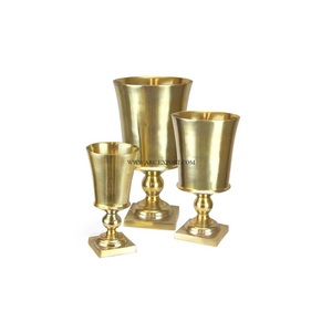New Arrival Solid Brass Table Decoration Wedding and Events Flower <b>Trumpet</b> Classic Top Selling Handmade Indoor Flower Vases - Product Image 1