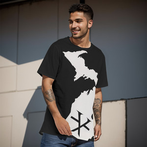 Per il Michigan realizzato T6X t-shirt nera 200/300 grammi peso tessuto etichetta personalizzata ricamo Logo disponibile gratuitamente serigrafia - Product Image 3