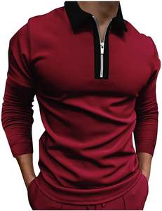 Factory Sell <b>Men's</b> Premium Cotton Pullover <b>Zipper</b> Fly Polo Shirts Fashion Trend Custom Knitted Fabric Plus Size <b>Men</b> Polo Shirts - Product Image 6