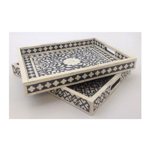 Bone Serving Tray <b>Decorative</b> Tray Handmade Inlay Lowest Price Dishwasher Safe Serving Tray Kitchen Home Hotel Used - Product Image 2