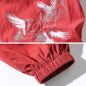 Meilleure vente OEM personnalisable taille élastique pantalon professionnel coton tissu léger broderie conception disponible en vrac - Product Image 5