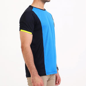 <b>Men's</b> High Quality Gym Fitness Wear Lightweight <b>Blue</b> Panel Breathable Active T-<b>shirts</b> Running Workout T-<b>Shirt</b> <b>Men</b> Tshirts - Product Image 3