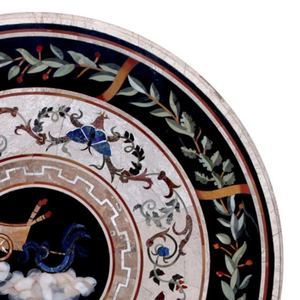 Table de fleurs artisanale en marbre vert et nacre, modèle personnalisé, art populaire indien, Saint-Valentin, Pietra - Product Image 3