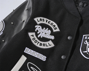 Vestes Letterman de haute qualité pour hommes, vente en gros de veste universitaire de baseball avec broderie imprimée personnalisée - Product Image 3