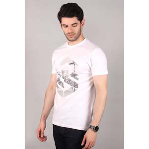 Arman Men's Graphic Tees 100% Cotton Jersey Enzyme Washed Silk Screen <b>Printed</b> Long Length Lightweight 200 Grams Fabric Weight - Product Image 3