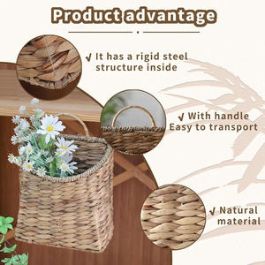 Vietnam Water Hyacinth <b>Willow</b> <b>Basket</b> 100% Non-Toxic Stylish Versatile Storage for Home Decor Kitchen Sundries Organizer - Product Image 2