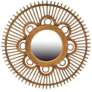 Producto superventas, espejo de baño de ratán, decoración de espejos, decoración de pared duradera tejida a mano, decoraciones para el hogar de lujo - Product Image 3