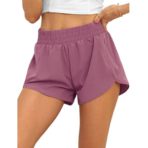 Pantalones Cortos de Yoga sin Costuras para Mujer, Pantalón Corto de Color Sólido para Correr, Gimnasio, Control de Barriga, Venta Al por Mayor - Product Image 1
