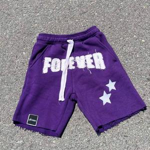 Custom 100% Cotton <b>Shorts</b> French Terry <b>Shorts</b> Drawstring <b>Men</b> Applique Distress Embroidery Patched <b>Shorts</b> <b>Men</b> Streetwear - Product Image 1