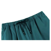 Setelan Scrub Tenun Berkualitas Tinggi Unisex V-Neck Dua Potong, Atasan Medis Nyaman, Celana Lurus, Cepat Kering, dan Bernapas