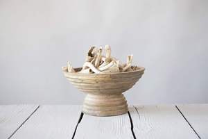 Cuenco con patas de madera de mango Marrón 5 cuartos Cuencos grandes para servir o para comida Cuenco grande redondo para mezclar - Product Image 2