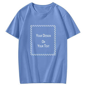 Nueva llegada clásica hombres camiseta excelente calidad al por mayor manga corta Formal Terry tela cuello redondo patrón liso teñido - Product Image 5