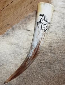 Cuerno para beber natural 2025 Cuerno de buey de vaca 100% Recuerdo religioso tallado con logotipo personalizable Capacidad de 300-400ml - Product Image 2