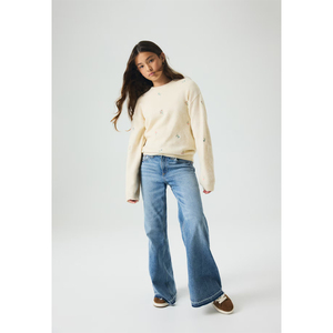 Pantalones Vaqueros de Mujer OEM, Estilo Casual, Pierna Ancha, Denim, Moda Urbana, Elásticos, de Tiro Alto, Acampanados, Personalizables - Product Image 5