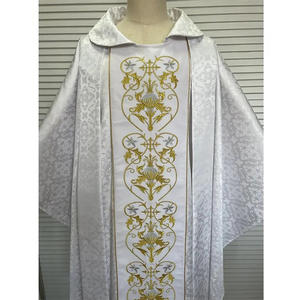 ผ้าแจ็คการ์ดสีขาวชุด2025เย็บปักสีทองดีไซน์ใหม่ - Product Image 3