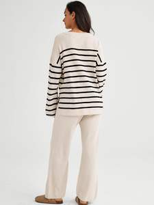 Spandex Poliéster vintage lavado liso Fabricantes al aire libre esencial Pullover básicos Fleece algodón mezclado conjunto de 2 piezas mujeres - Product Image 5