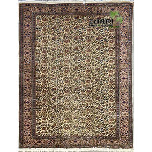 Tapis de Peshawar et de Khotan noué à la main, unique en son genre, 7'9 x 10'7 Pes_Kho_102 - Product Image 1