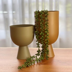 Jarrón de Mesa de Hierro con Recubrimiento de Polvo Negro, Tamaños Personalizados, Decoración para el Hogar, Exhibición de Flores para Sala de Estar, Venta Directa - Product Image 5