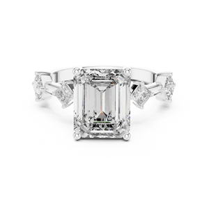 Luxury Emerald Cut <b>Moissanite</b> Engagement Ring IGI Certified 14k Gold Plated Alloy Rose Gold Bridal Wedding <b>Jewelry</b> for Women - Product Image 5
