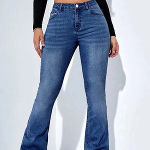 Pantalones vaqueros de calidad superior 100% algodón orgánico Pantalones de mujer transpirables de secado rápido nuevos pantalones de diseño elegante - Product Image 1