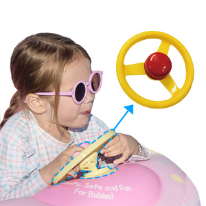 Baby Seat-Style Inflatable Pool Float (WC-W51) Stable Infant Sitting Swim Float with Soft Seat Cushion Front Handles - Product Image 6